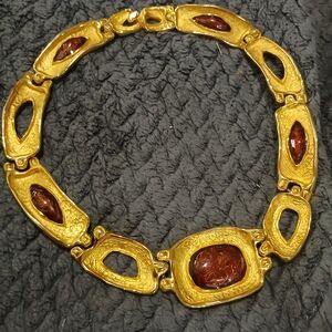 Elegant Gold and Brown Women's Bracelet